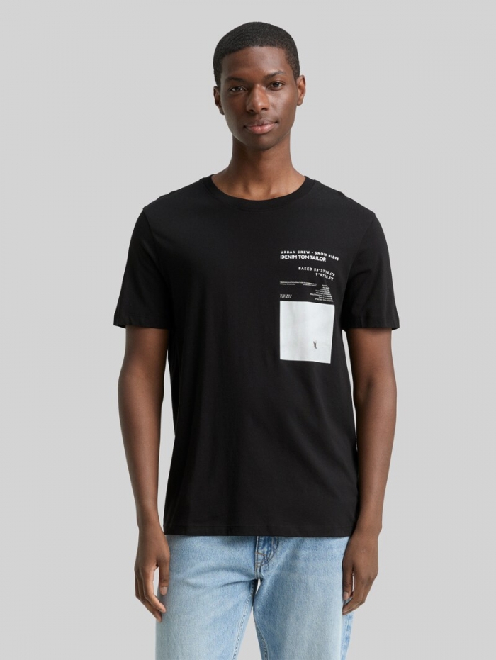 Tom Tailor T-Shirt mit Foto-Print - Black Tom Tailor T-Shirt mit Foto-Print - Black