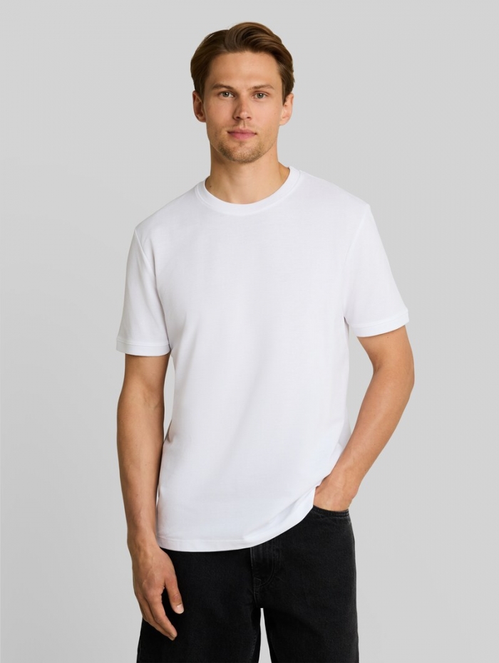 Tom Tailor Basic Piqué T-Shirt - White Tom Tailor Basic Piqué T-Shirt - White