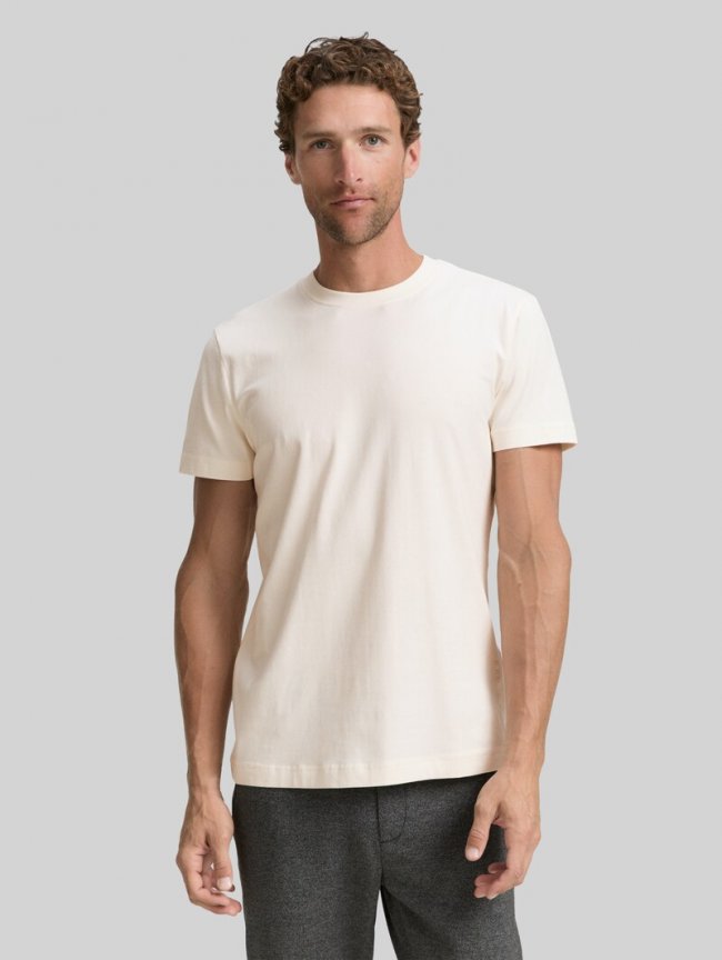 Tom Tailor Slim Fit T-Shirt mit Stretch - Gardenia White Tom Tailor Slim Fit T-Shirt mit Stretch - Gardenia White