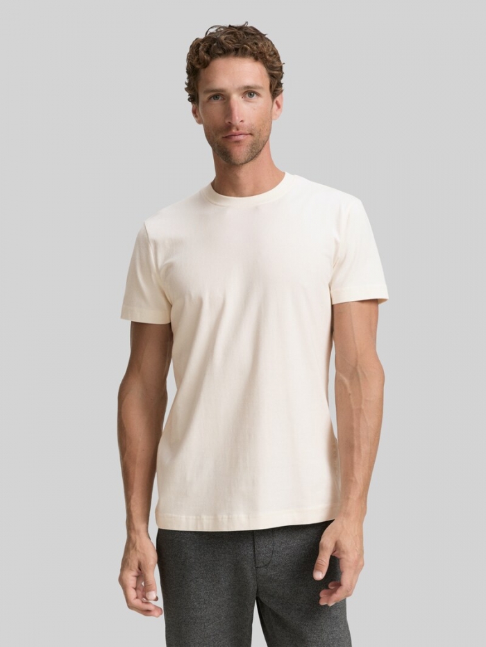 Tom Tailor Slim Fit T-Shirt mit Stretch - Gardenia White Tom Tailor Slim Fit T-Shirt mit Stretch - Gardenia White