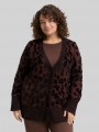 Tom Tailor Plus Size - Loose Fit Cardigan mit Leo-Muster - Big Brown Leo Design Tom Tailor Plus Size - Loose Fit Cardigan mit Leo-Muster - Big Brown Leo Design