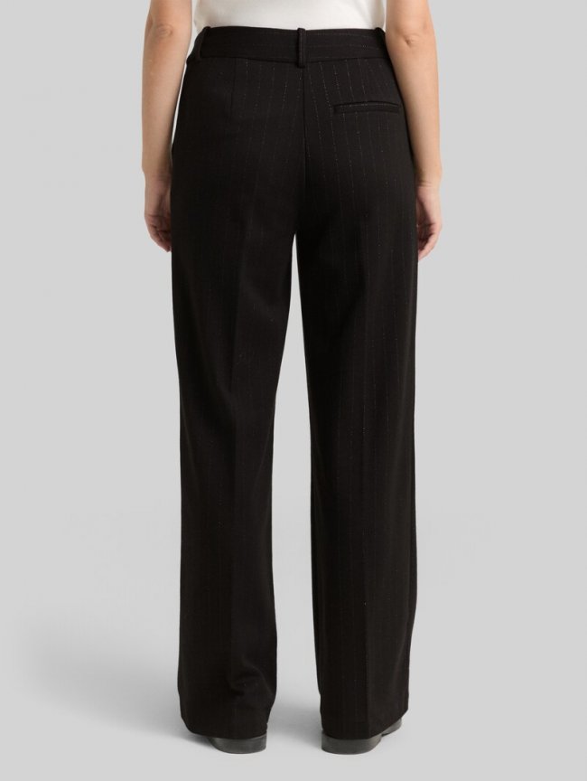 Tom Tailor TTLEA WIDE Hose mit Glitzer-Effekt - Pinstripe With Lurex Tom Tailor TTLEA WIDE Hose mit Glitzer-Effekt - Pinstripe With Lurex