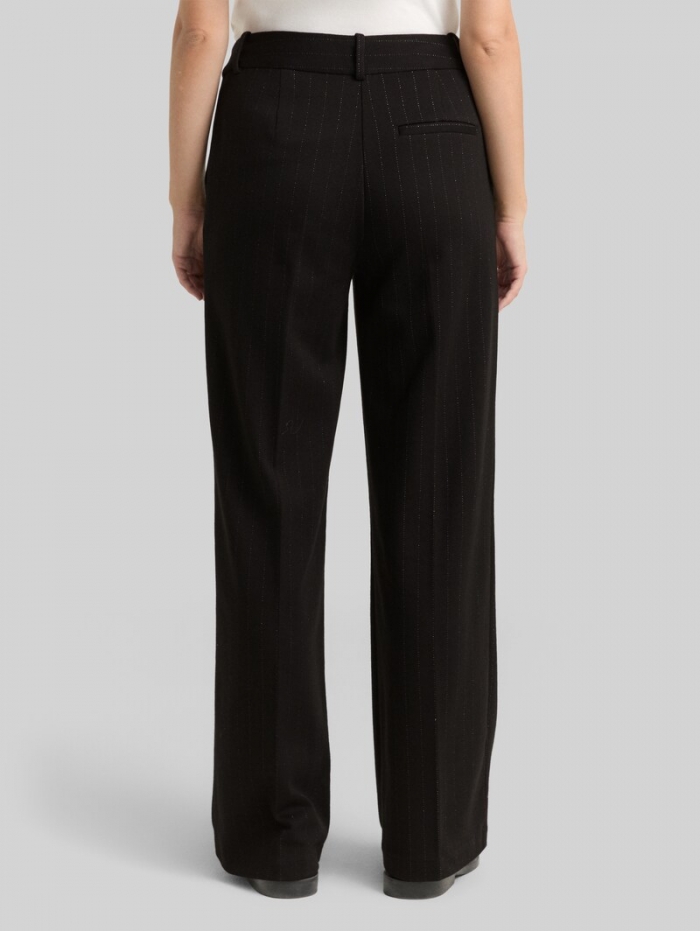 Tom Tailor TTLEA WIDE Hose mit Glitzer-Effekt - Pinstripe With Lurex Tom Tailor TTLEA WIDE Hose mit Glitzer-Effekt - Pinstripe With Lurex