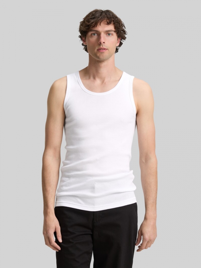 Tom Tailor Tanktops mit Rippstruktur im 2er-Pack - White Tom Tailor Tanktops mit Rippstruktur im 2er-Pack - White