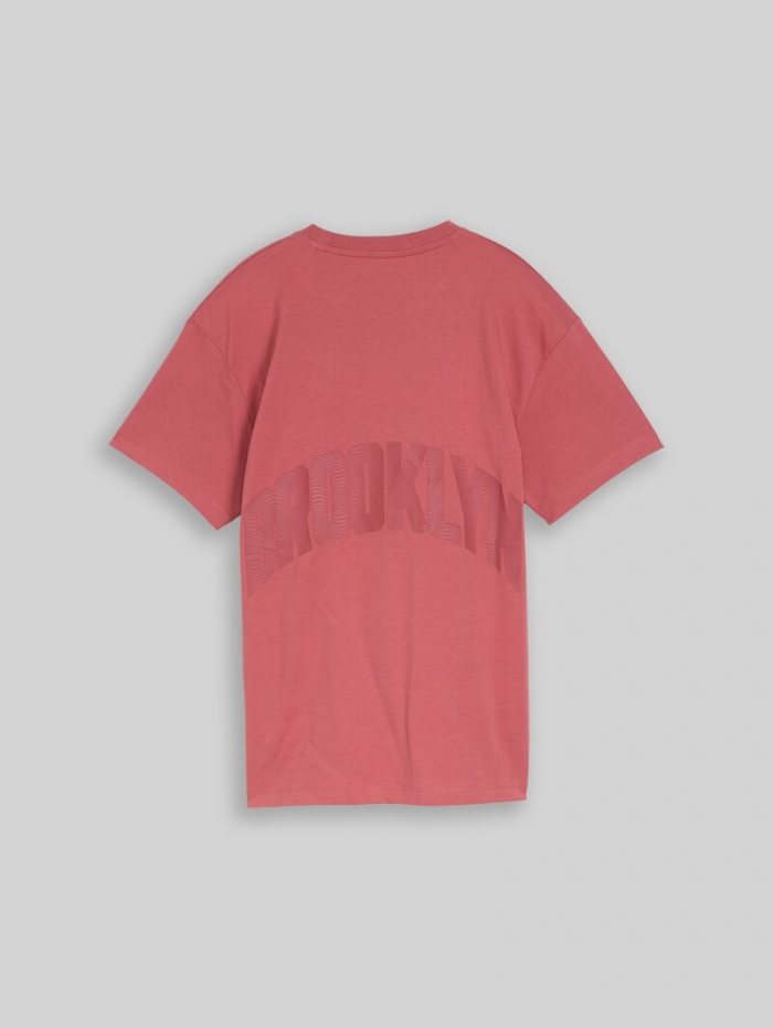 Tom Tailor Oversize T-Shirt mit Rückenprint - Faded Red