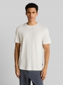 Tom Tailor T-Shirt mit Waffelstruktur - Wool White Tom Tailor T-Shirt mit Waffelstruktur - Wool White