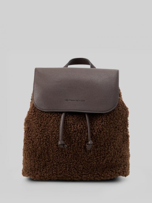 Tom Tailor TTZELINA S Rucksack mit Umschlag - Dark Brown Tom Tailor TTZELINA S Rucksack mit Umschlag - Dark Brown