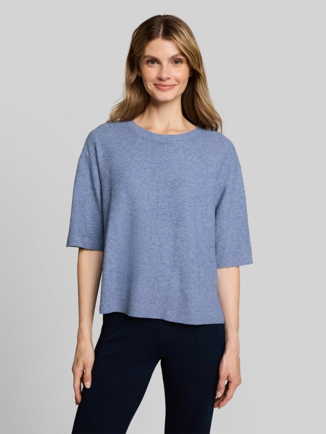 Tom Tailor Loose Fit Strickpullover - Fern Blue Melange Tom Tailor Loose Fit Strickpullover - Fern Blue Melange