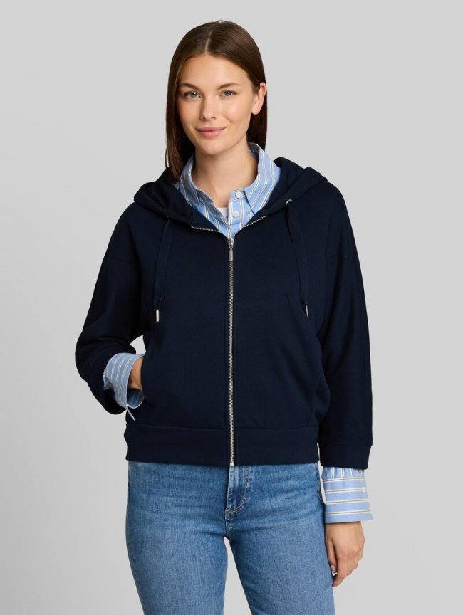 Tom Tailor Hoodie Sweatweste mit Fledermausärmeln - Sky Captain Blue Tom Tailor Hoodie Sweatweste mit Fledermausärmeln - Sky Captain Blue