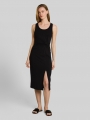 Tom Tailor Fitted Midi-Kleid mit Knotendetail - Deep Black Tom Tailor Fitted Midi-Kleid mit Knotendetail - Deep Black
