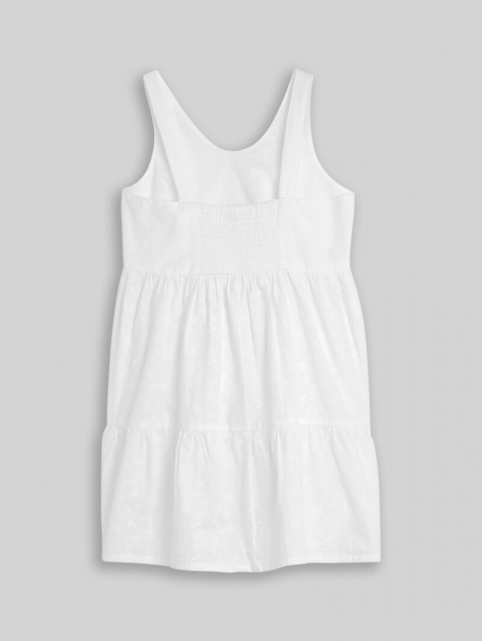 Tom Tailor Mini-Kleid mit Lochstickerei - White Tom Tailor Mini-Kleid mit Lochstickerei - White