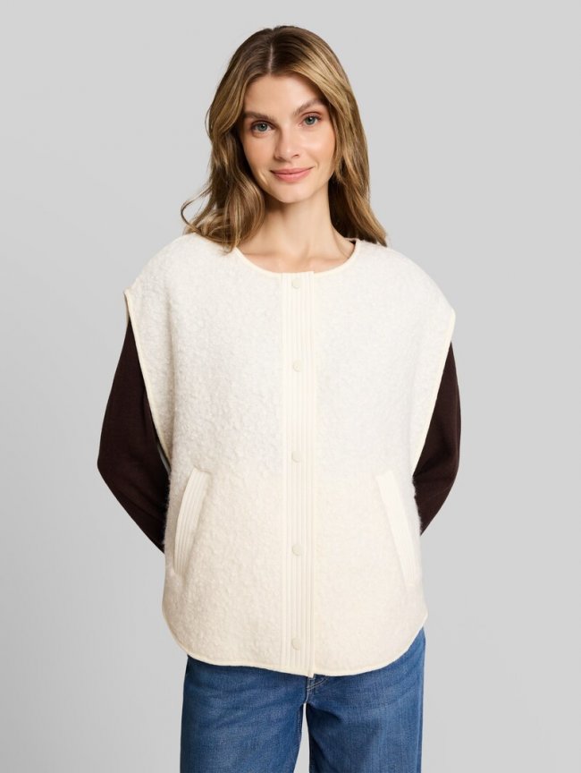 Tom Tailor Cape Teddy Weste - Whisper White Tom Tailor Cape Teddy Weste - Whisper White