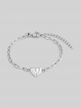 Tom Tailor Armband Herz aus Edelstahl silber - Silver