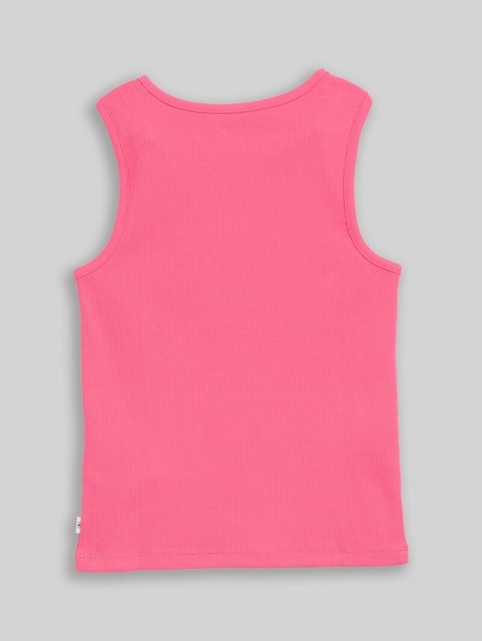 Tom Tailor Ripp Top mit Knoten-Detail - Flashy Pink Tom Tailor Ripp Top mit Knoten-Detail - Flashy Pink
