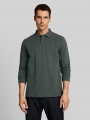 Tom Tailor Langarm Piqué Poloshirt - Darkest Olive Tom Tailor Langarm Piqué Poloshirt - Darkest Olive