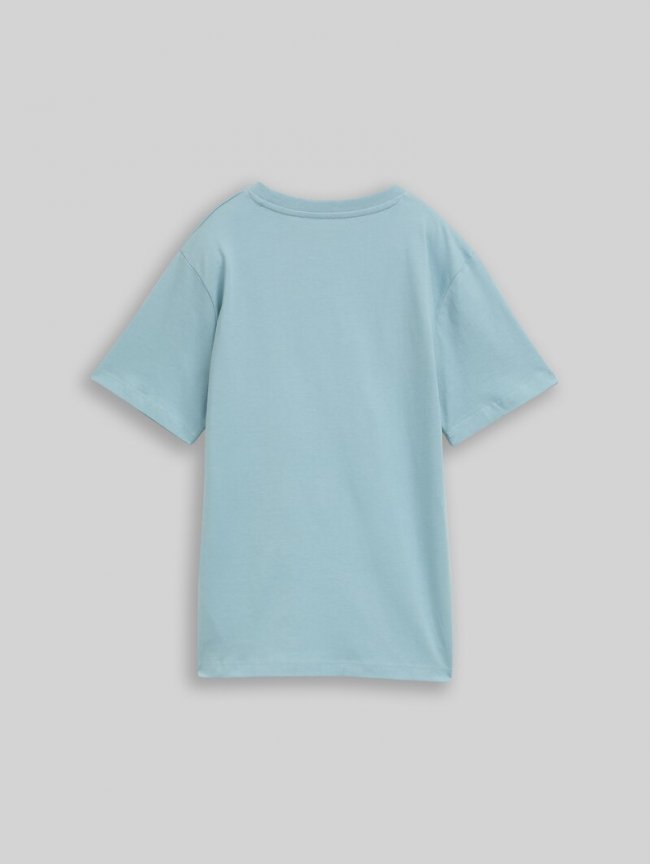 Tom Tailor T-Shirt mit Print aus Baumwolle - Light Teal Tom Tailor T-Shirt mit Print aus Baumwolle - Light Teal