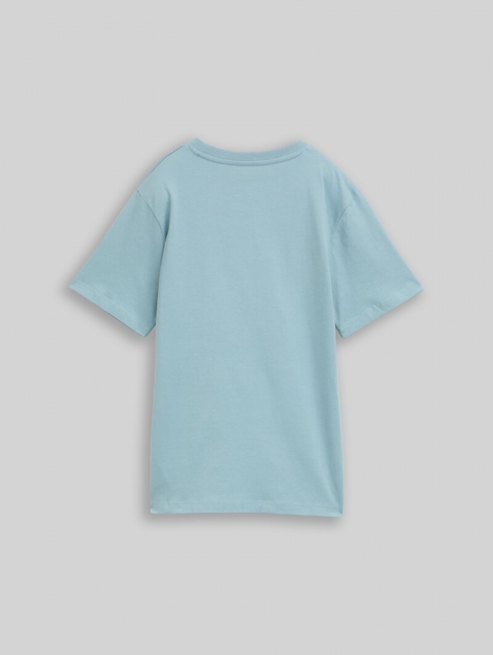 Tom Tailor T-Shirt mit Print aus Baumwolle - Light Teal Tom Tailor T-Shirt mit Print aus Baumwolle - Light Teal