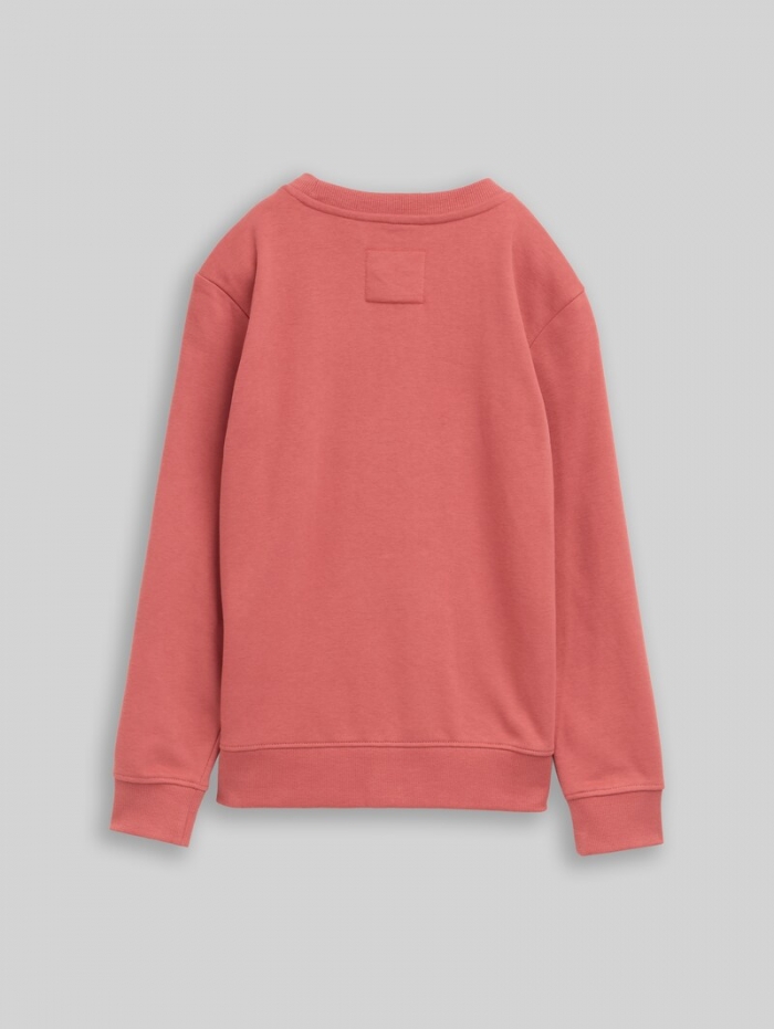 Tom Tailor Basic Sweatshirt mit Print - Faded Red Tom Tailor Basic Sweatshirt mit Print - Faded Red