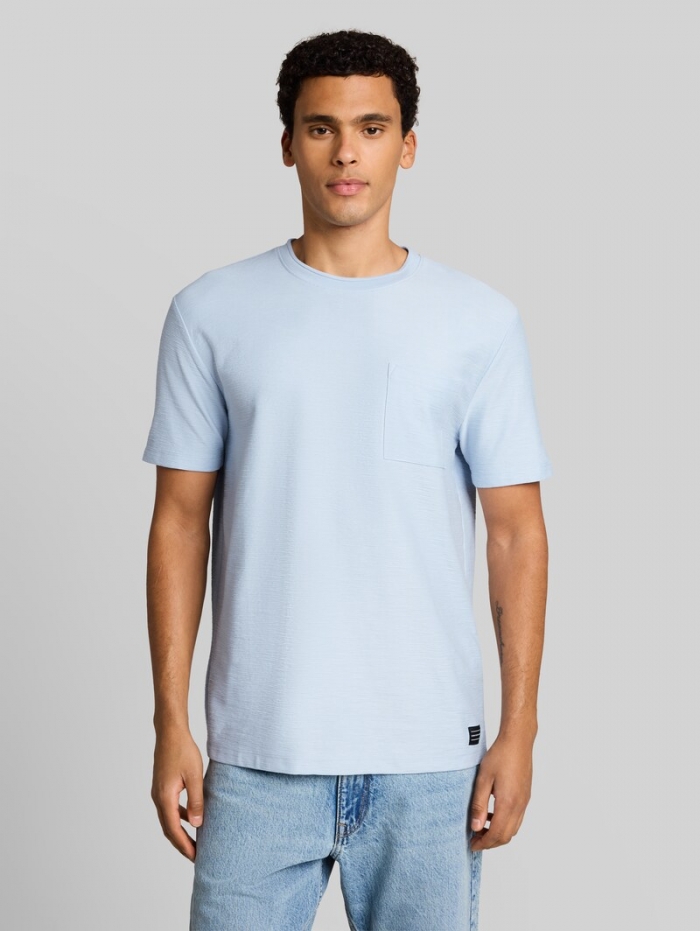 Tom Tailor T-Shirt mit Brusttasche - Light Metal Blue Tom Tailor T-Shirt mit Brusttasche - Light Metal Blue