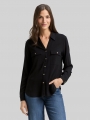 Tom Tailor Hemdbluse mit Brusttaschen - Deep Black Tom Tailor Hemdbluse mit Brusttaschen - Deep Black