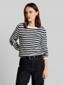 Tom Tailor Strickpullover aus Baumwolle - Dark Navy White Stripe Tom Tailor Strickpullover aus Baumwolle - Dark Navy White Stripe