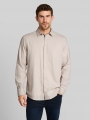 Tom Tailor Regular Fit Hemd aus Baumwolle - Off White Herringbone Tom Tailor Regular Fit Hemd aus Baumwolle - Off White Herringbone