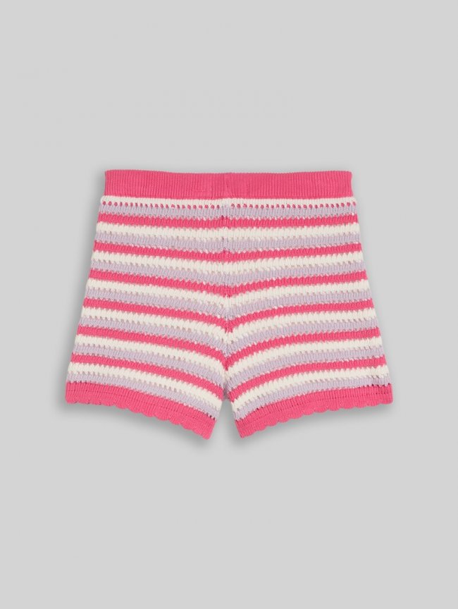 Tom Tailor Shorts mit Streifenmuster - Pink Lilac Stripe Design Tom Tailor Shorts mit Streifenmuster - Pink Lilac Stripe Design