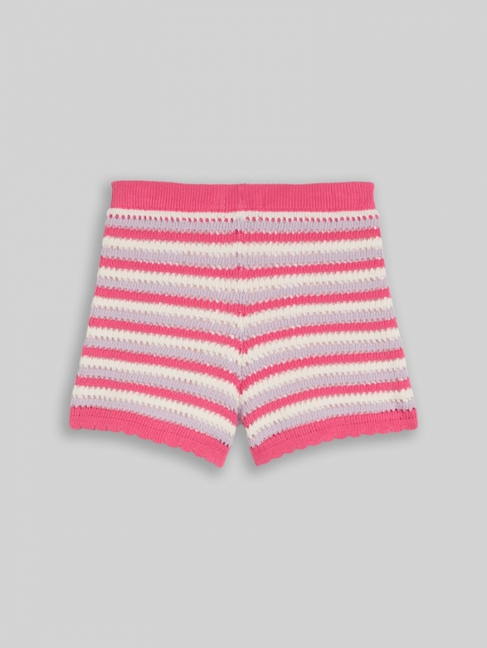 Tom Tailor Shorts mit Streifenmuster - Pink Lilac Stripe Design Tom Tailor Shorts mit Streifenmuster - Pink Lilac Stripe Design