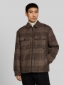 Tom Tailor Overshirt mit Wollanteil - Taupe Check Tom Tailor Overshirt mit Wollanteil - Taupe Check
