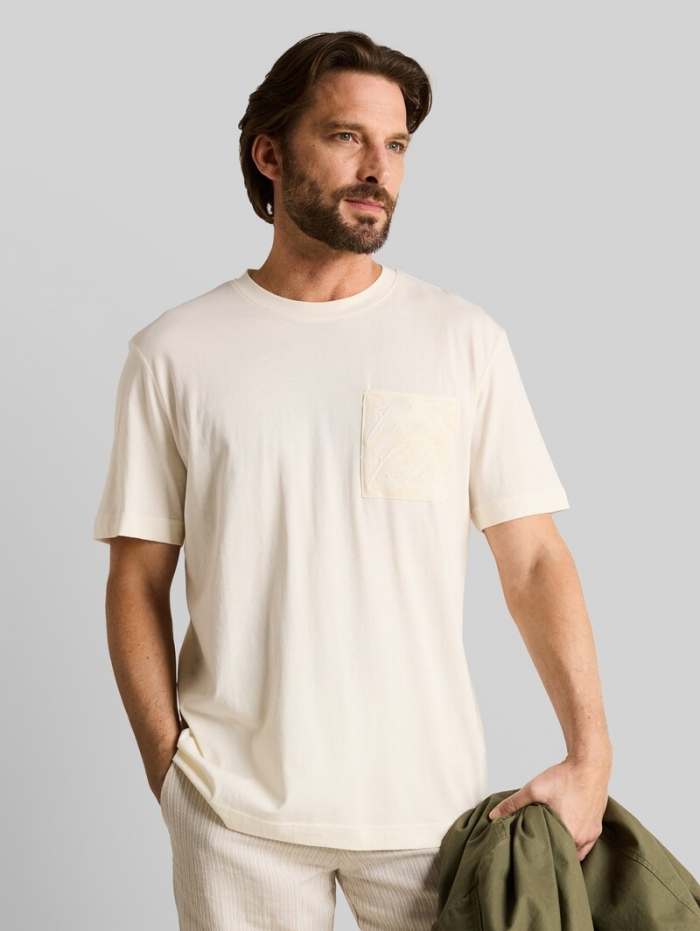 Tom Tailor T-Shirt mit Brusttasche - Gardenia White Tom Tailor T-Shirt mit Brusttasche - Gardenia White