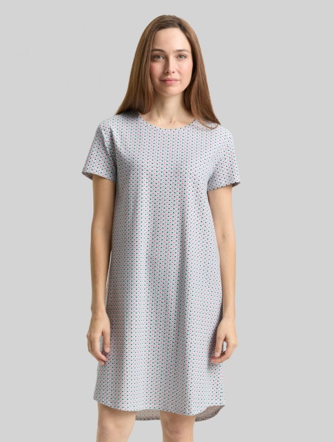 Tom Tailor Nachthemd mit Muster - White Allover Tom Tailor Nachthemd mit Muster - White Allover