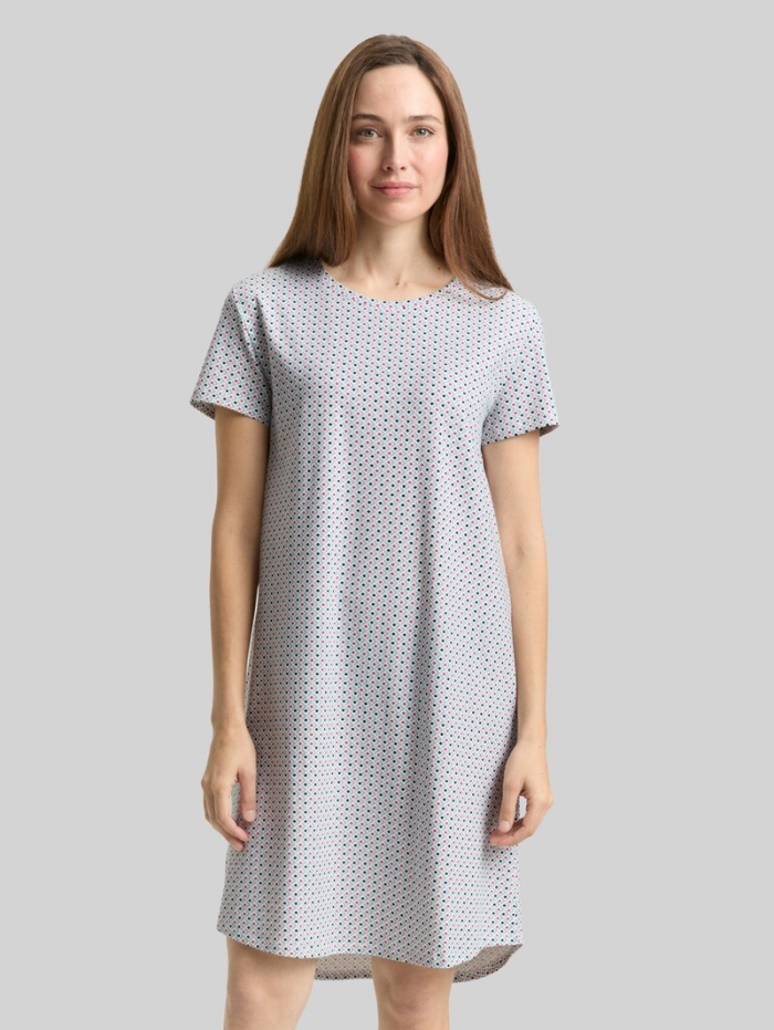 Tom Tailor Nachthemd mit Muster - White Allover Tom Tailor Nachthemd mit Muster - White Allover