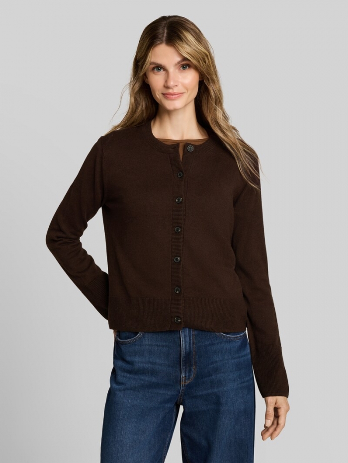Tom Tailor Cardigan mit Kaschmir-Anteil - Java Dark Brown Melange Tom Tailor Cardigan mit Kaschmir-Anteil - Java Dark Brown Melange