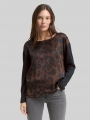 Tom Tailor Loose Fit Langarmshirt mit Leo-Print - Brown Black Big Leo Print Tom Tailor Loose Fit Langarmshirt mit Leo-Print - Brown Black Big Leo Print