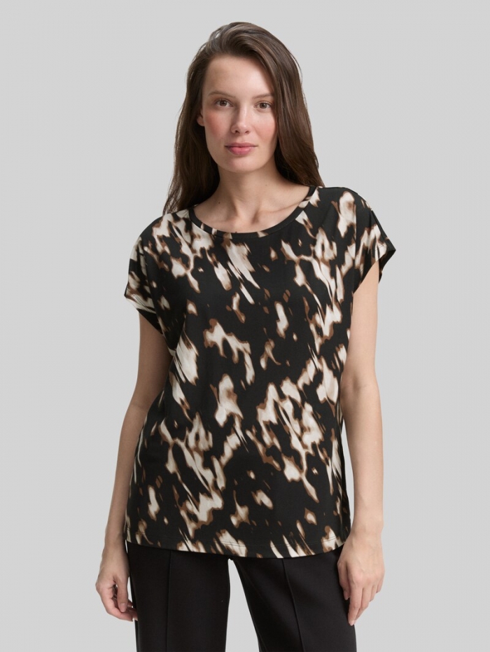 Tom Tailor T-Shirt mit Muster - Blurry Animal Design Tom Tailor T-Shirt mit Muster - Blurry Animal Design
