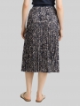 Tom Tailor Plissee Midi-Rock - Navy Abstract Dot Design