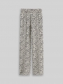 Tom Tailor Flared Leggings - White Dark Navy Leo Tom Tailor Flared Leggings - White Dark Navy Leo