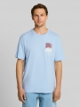 Tom Tailor Relaxed Fit T-Shirt mit Print - Light Metal Blue Tom Tailor Relaxed Fit T-Shirt mit Print - Light Metal Blue