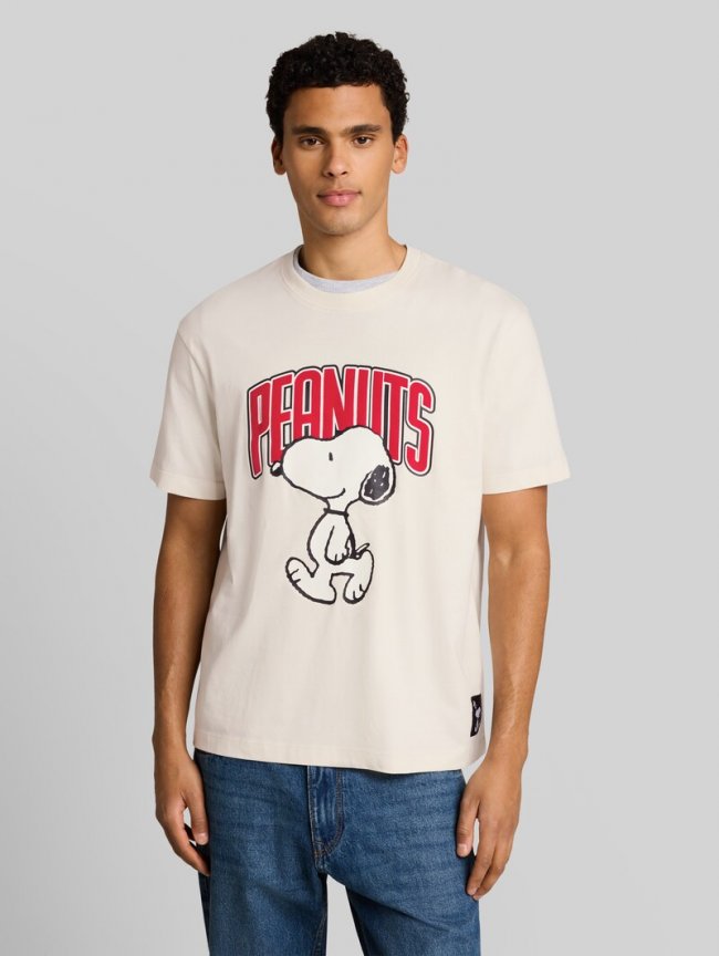 Tom Tailor Relaxed Fit T-Shirt mit Snoopy-Print - Gardenia White Tom Tailor Relaxed Fit T-Shirt mit Snoopy-Print - Gardenia White