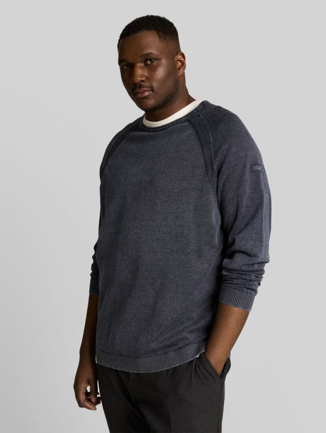 Tom Tailor Plus Size - Strickpullover aus Baumwolle - Sky Captain Blue Tom Tailor Plus Size - Strickpullover aus Baumwolle - Sky Captain Blue