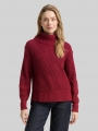 Tom Tailor Loose Fit Rollkragenpullover - Rumba Red Melange Tom Tailor Loose Fit Rollkragenpullover - Rumba Red Melange