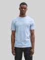 Tom Tailor Basic T-Shirt mit Logo-Print - Brunnera Blue