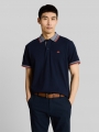 Tom Tailor Piqué Poloshirt mit Logo-Print - Sky Captain Blue Tom Tailor Piqué Poloshirt mit Logo-Print - Sky Captain Blue