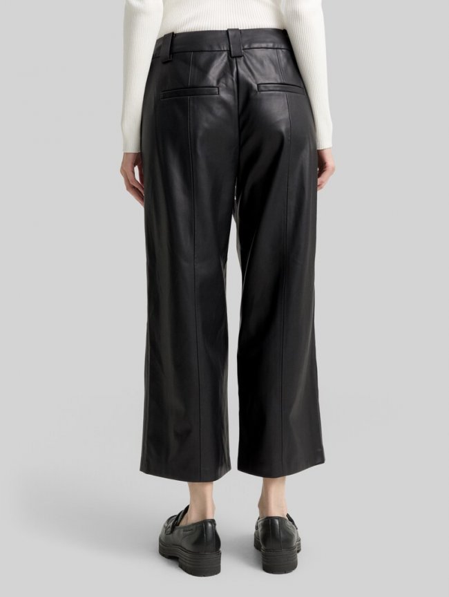 Tom Tailor Culotte Hose in Lederoptik - Deep Black Tom Tailor Culotte Hose in Lederoptik - Deep Black
