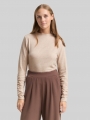 Tom Tailor Langarmshirt mit Raffärmeln - Cosy Beige Melange Tom Tailor Langarmshirt mit Raffärmeln - Cosy Beige Melange