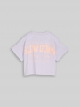 Tom Tailor Cropped T-Shirt mit Rückenprint - Cool Lilac