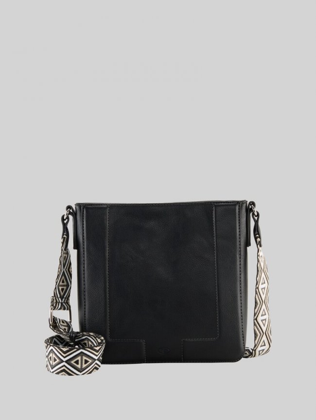 Tom Tailor TTNANI M Umhängetasche mit gewebtem Trageriemen - Schwarz / Black Tom Tailor TTNANI M Umhängetasche mit gewebtem Trageriemen - Schwarz / Black