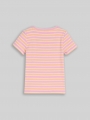 Tom Tailor Ripp T-Shirt mit Streifenmuster - Multicolor Peach Stripe Tom Tailor Ripp T-Shirt mit Streifenmuster - Multicolor Peach Stripe