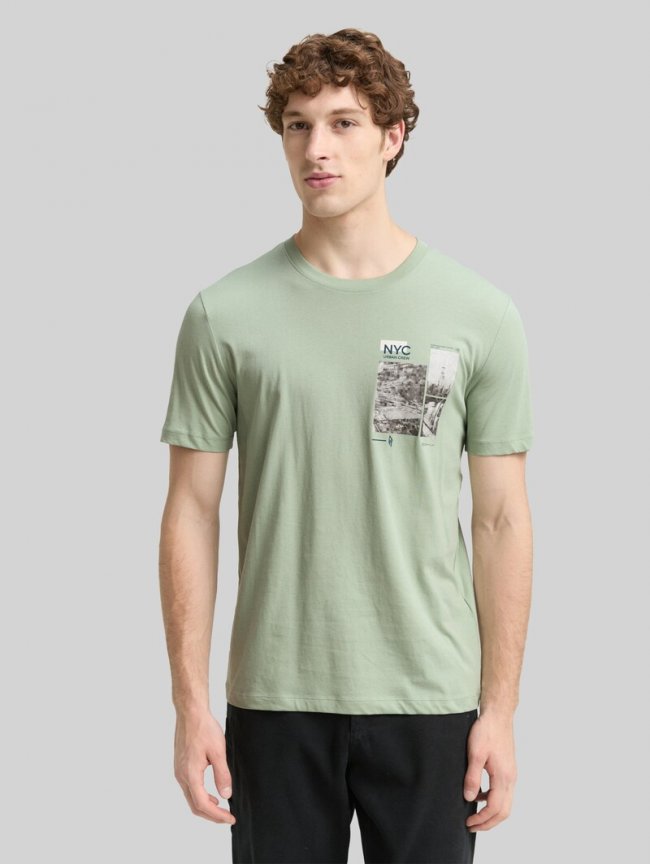 Tom Tailor T-Shirt mit Fotoprint - Fresh Mint Green Tom Tailor T-Shirt mit Fotoprint - Fresh Mint Green