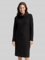 Tom Tailor Cosy Kleid mit Waffelstruktur - Deep Black Tom Tailor Cosy Kleid mit Waffelstruktur - Deep Black